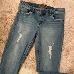 Kut from the Kloth step hem straight leg jeans